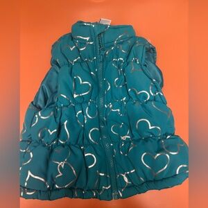 blue and sliver puffer baby jacket size 24 months